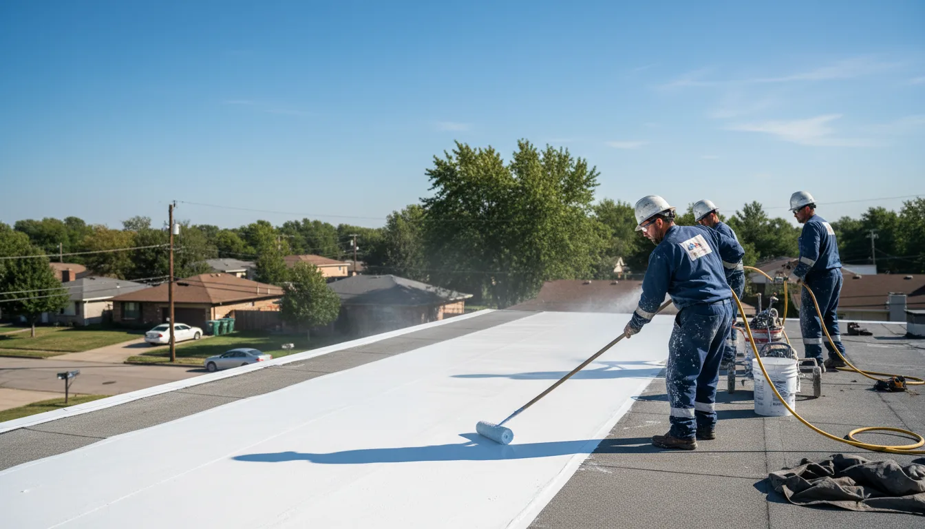 Commercial roof coating in Holcomb, KS near me